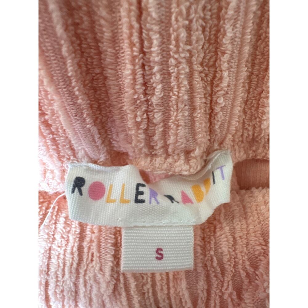 Roller Rabbit Peach Ribbed Terry Cloth Joggers Sz S - Picture 4 of 4
